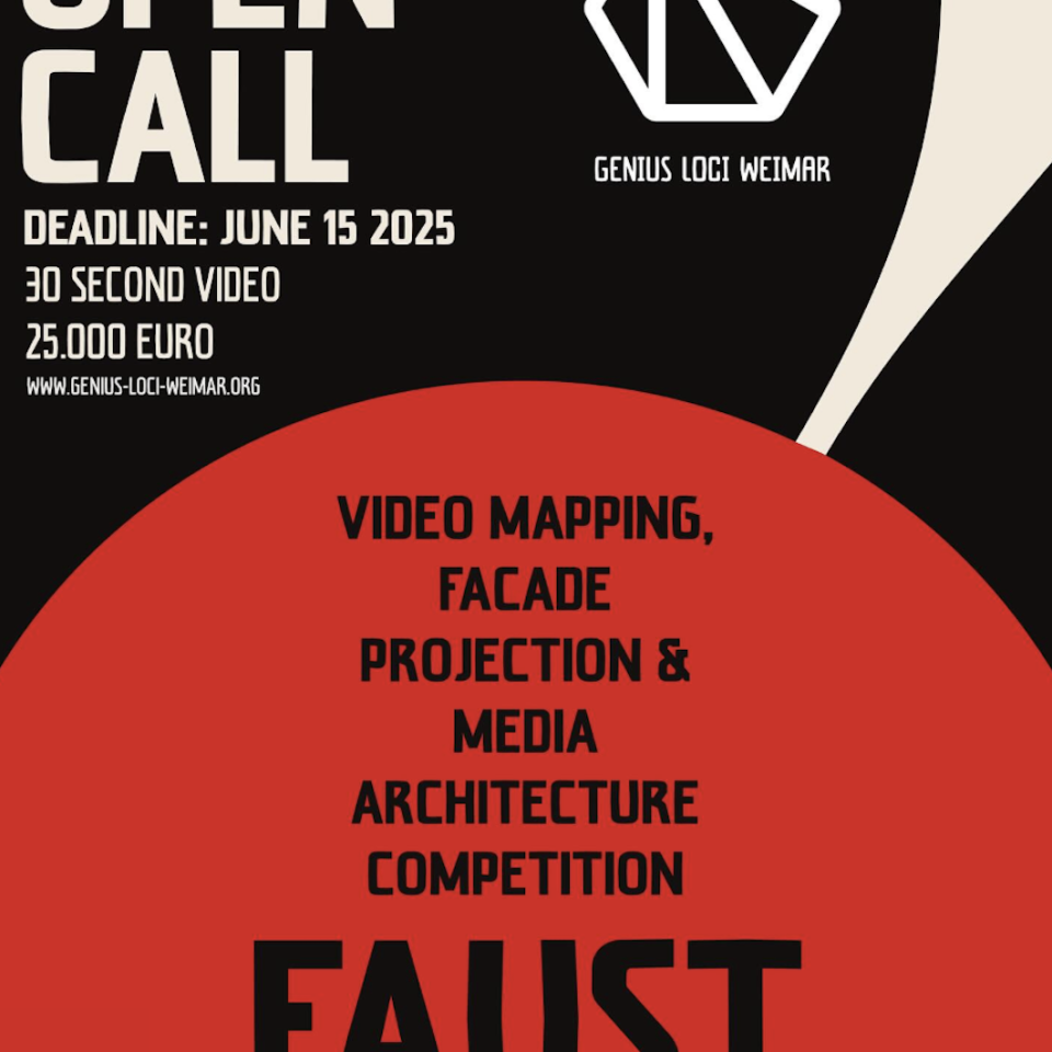Genius Loci Weimar Videomapping and Light Art Competition prompt image.